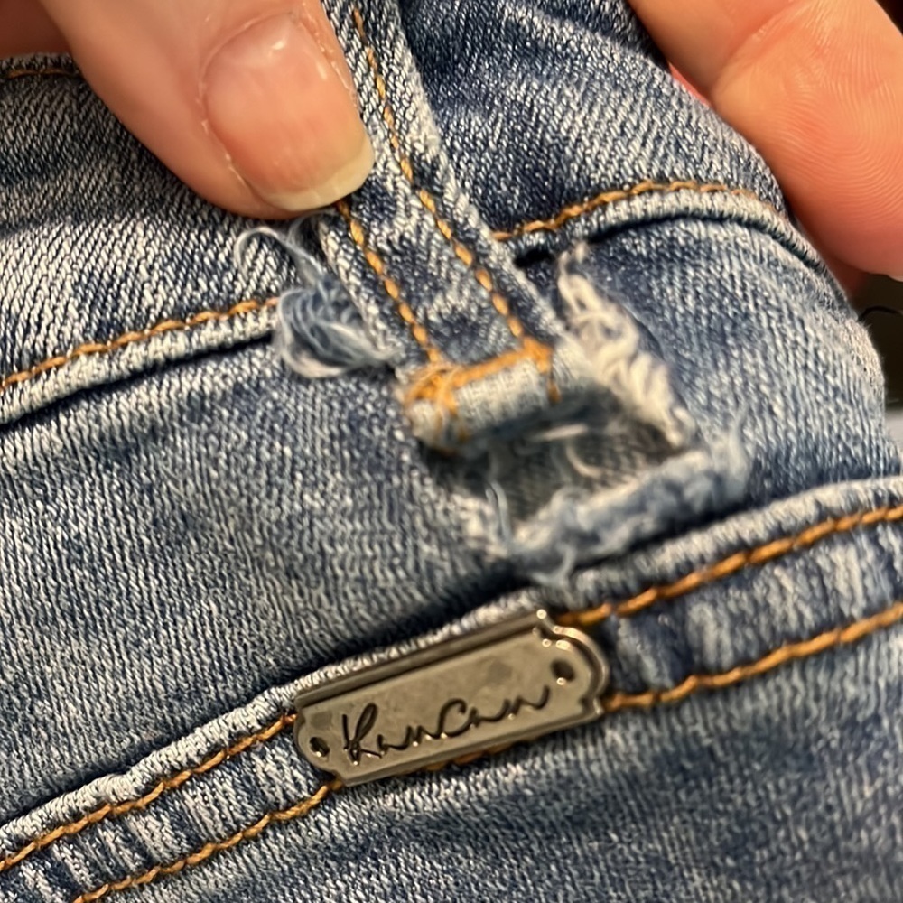 KanCan Busted Knee, Destroyed Stretch Denim Skinny Jeans, 3/25, KC5056M - Picture 8 of 10